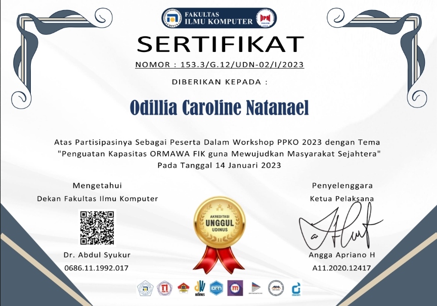 Sertifikat Peserta